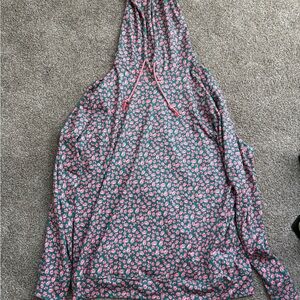 Rhoback Hoodie - Large - Masters Green and Pink Floral - Azalea Collection